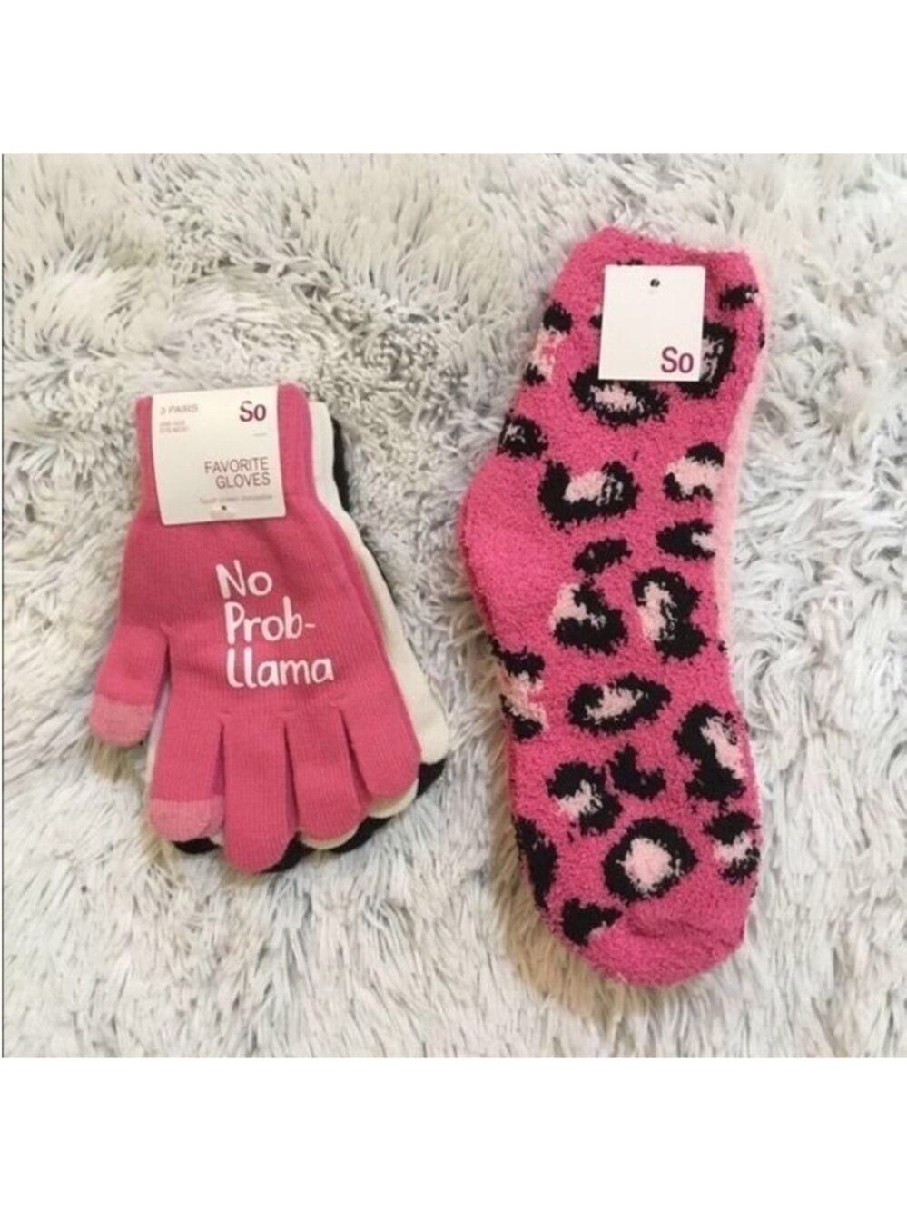 SO Woman’ Junior 3 pair glove & 2 pair sock OSFM gloves 9-11 socks